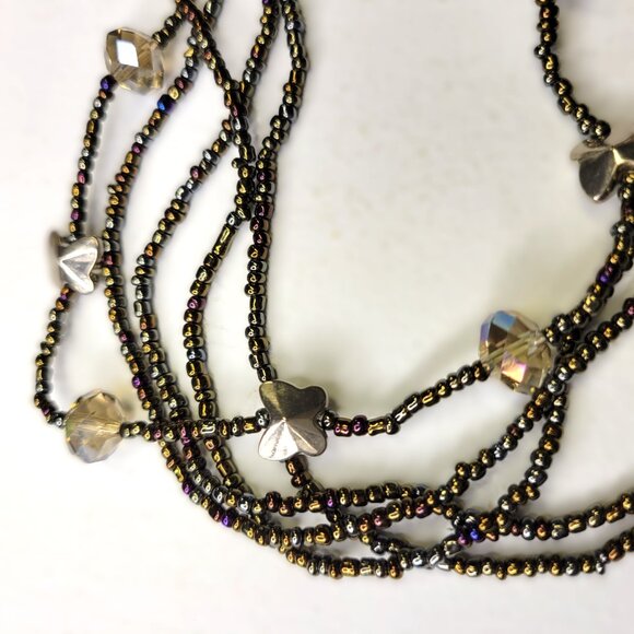Multistrand Long Beaded Necklace - Picture 4 of 9